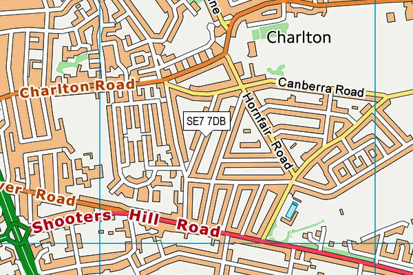 SE7 7DB map - OS VectorMap District (Ordnance Survey) SE7 7DB map - OS VectorMap District (Ordnance Survey)