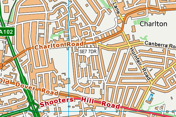 SE7 7DR map - OS VectorMap District (Ordnance Survey) SE7 7DR map - OS VectorMap District (Ordnance Survey)