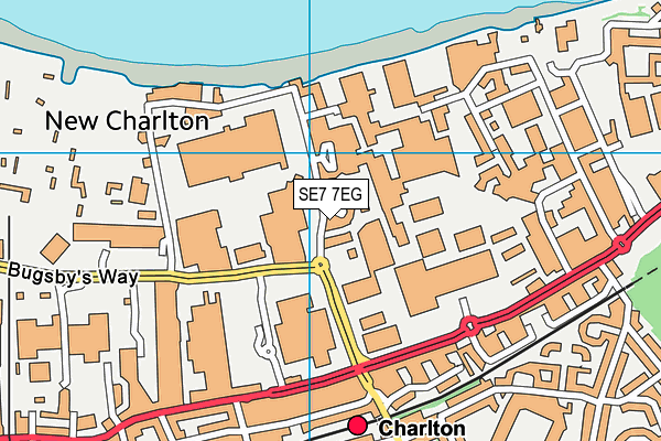 SE7 7EG map - OS VectorMap District (Ordnance Survey) SE7 7EG map - OS VectorMap District (Ordnance Survey)