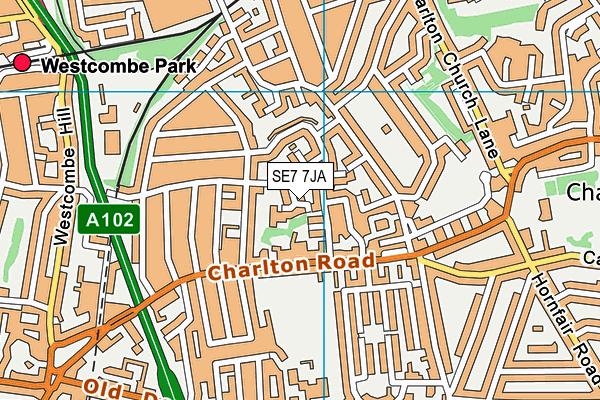 SE7 7JA map - OS VectorMap District (Ordnance Survey) SE7 7JA map - OS VectorMap District (Ordnance Survey)