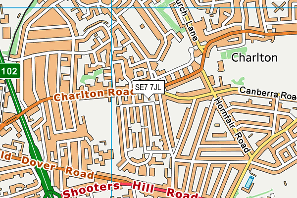 SE7 7JL map - OS VectorMap District (Ordnance Survey) SE7 7JL map - OS VectorMap District (Ordnance Survey)