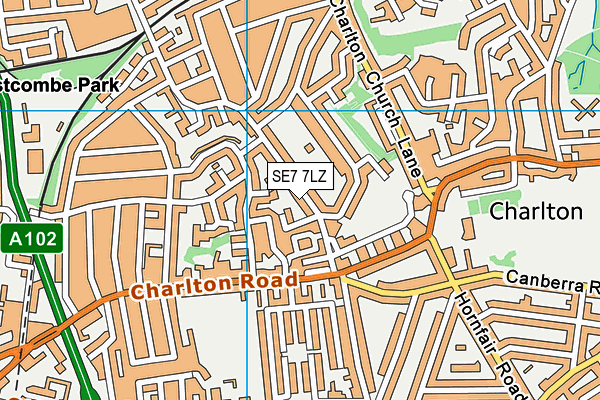 SE7 7LZ map - OS VectorMap District (Ordnance Survey) SE7 7LZ map - OS VectorMap District (Ordnance Survey)