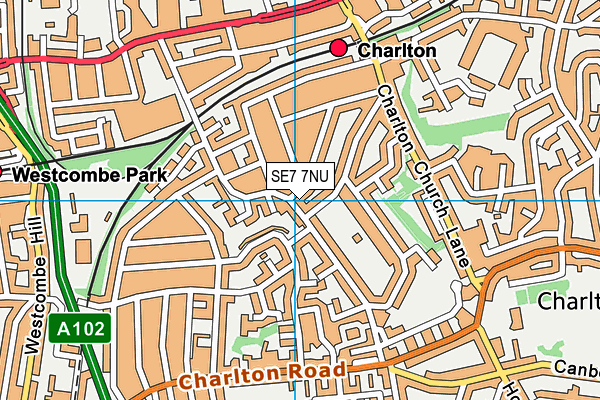 SE7 7NU map - OS VectorMap District (Ordnance Survey)