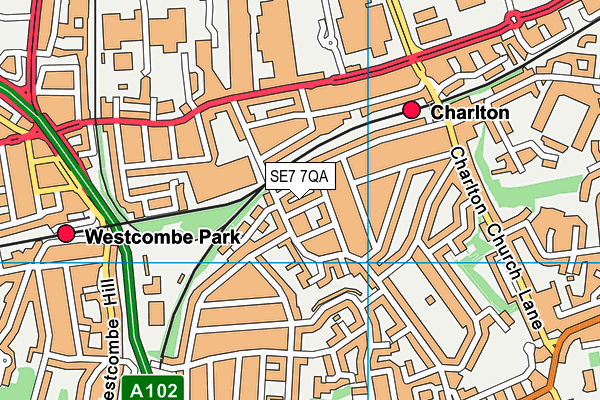 SE7 7QA map - OS VectorMap District (Ordnance Survey) SE7 7QA map - OS VectorMap District (Ordnance Survey)