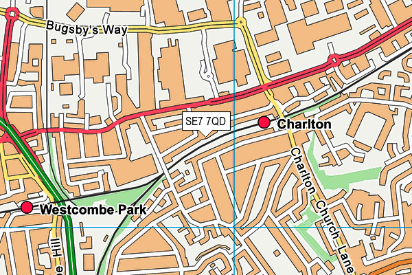 SE7 7QD map - OS VectorMap District (Ordnance Survey) SE7 7QD map - OS VectorMap District (Ordnance Survey)