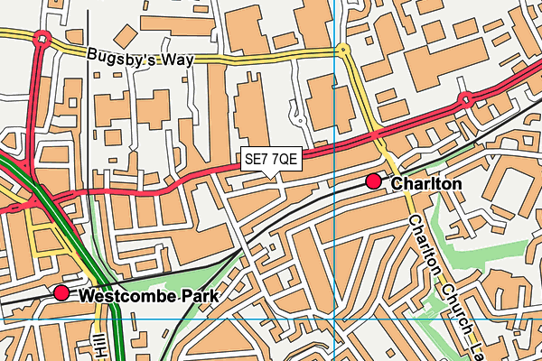 SE7 7QE map - OS VectorMap District (Ordnance Survey) SE7 7QE map - OS VectorMap District (Ordnance Survey)