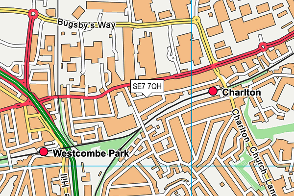 SE7 7QH map - OS VectorMap District (Ordnance Survey) SE7 7QH map - OS VectorMap District (Ordnance Survey)