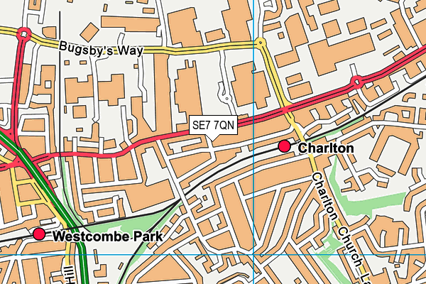 SE7 7QN map - OS VectorMap District (Ordnance Survey) SE7 7QN map - OS VectorMap District (Ordnance Survey)