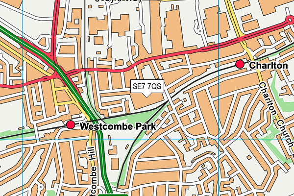 SE7 7QS map - OS VectorMap District (Ordnance Survey) SE7 7QS map - OS VectorMap District (Ordnance Survey)