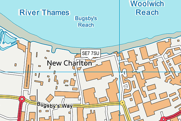 SE7 7SU map - OS VectorMap District (Ordnance Survey) SE7 7SU map - OS VectorMap District (Ordnance Survey)