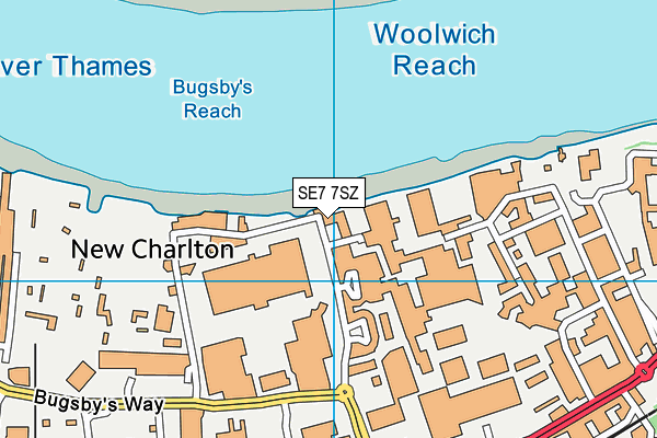 SE7 7SZ map - OS VectorMap District (Ordnance Survey)