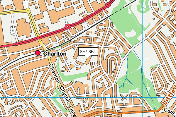 SE7 8BL map - OS VectorMap District (Ordnance Survey) SE7 8BL map - OS VectorMap District (Ordnance Survey)