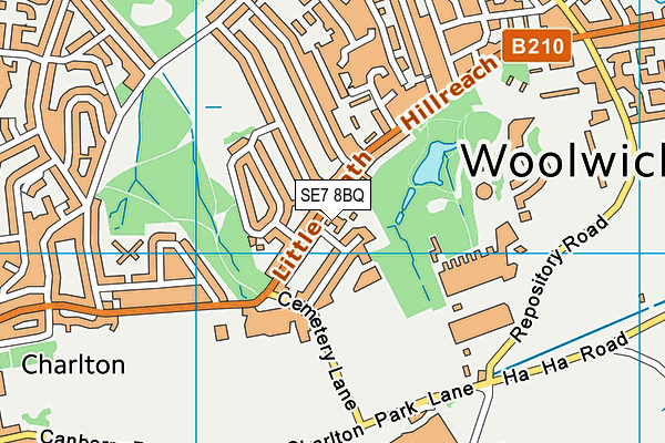 SE7 8BQ map - OS VectorMap District (Ordnance Survey) SE7 8BQ map - OS VectorMap District (Ordnance Survey)