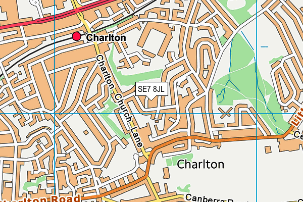 SE7 8JL map - OS VectorMap District (Ordnance Survey) SE7 8JL map - OS VectorMap District (Ordnance Survey)