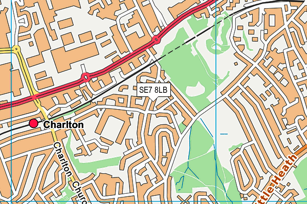 SE7 8LB map - OS VectorMap District (Ordnance Survey) SE7 8LB map - OS VectorMap District (Ordnance Survey)