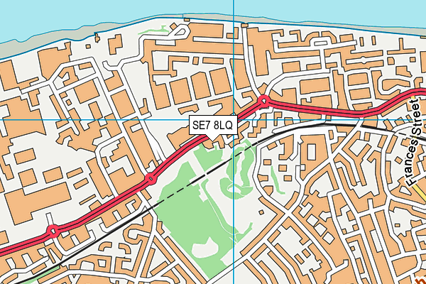 SE7 8LQ map - OS VectorMap District (Ordnance Survey) SE7 8LQ map - OS VectorMap District (Ordnance Survey)