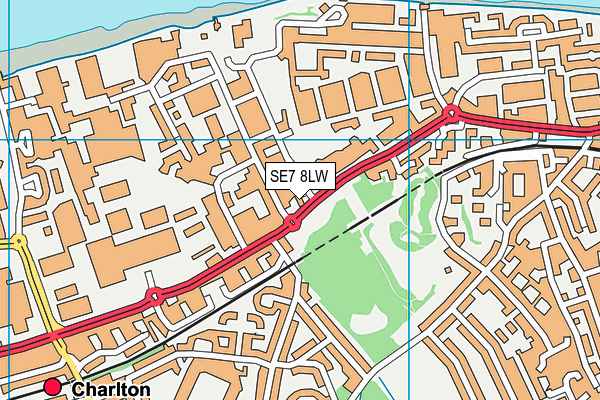 SE7 8LW map - OS VectorMap District (Ordnance Survey) SE7 8LW map - OS VectorMap District (Ordnance Survey)
