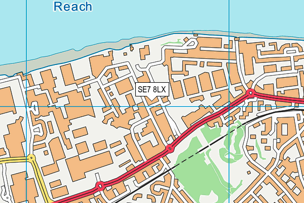 SE7 8LX map - OS VectorMap District (Ordnance Survey)