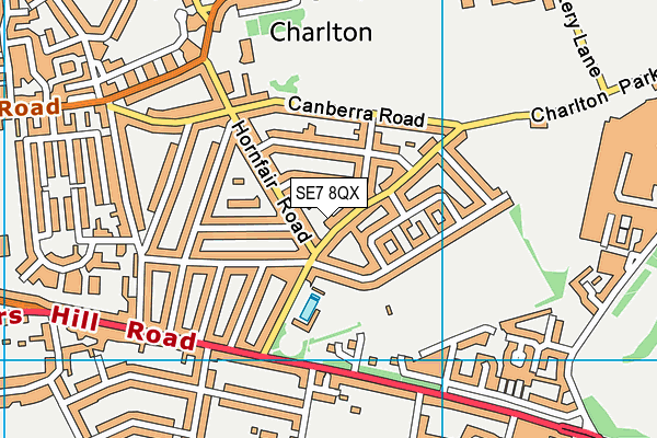 SE7 8QX map - OS VectorMap District (Ordnance Survey) SE7 8QX map - OS VectorMap District (Ordnance Survey)
