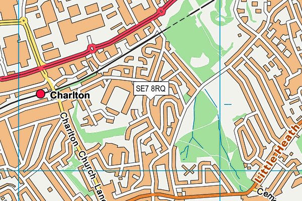 SE7 8RQ map - OS VectorMap District (Ordnance Survey) SE7 8RQ map - OS VectorMap District (Ordnance Survey)