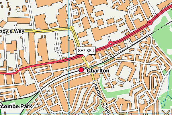 SE7 8SU map - OS VectorMap District (Ordnance Survey) SE7 8SU map - OS VectorMap District (Ordnance Survey)