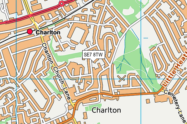 SE7 8TW map - OS VectorMap District (Ordnance Survey) SE7 8TW map - OS VectorMap District (Ordnance Survey)