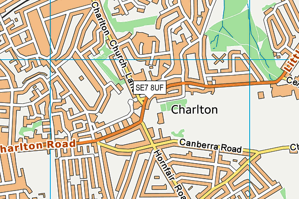 SE7 8UF map - OS VectorMap District (Ordnance Survey) SE7 8UF map - OS VectorMap District (Ordnance Survey)