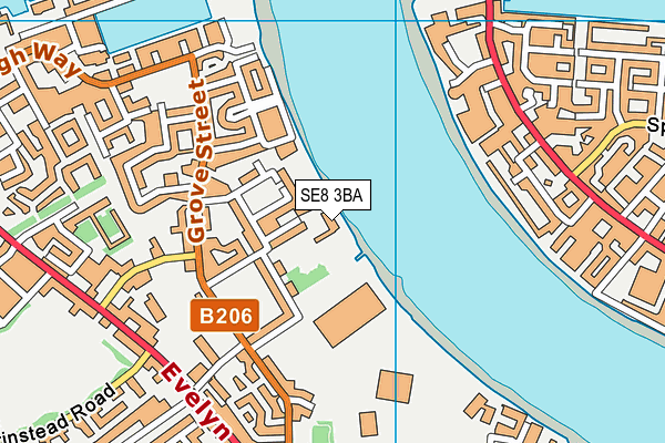 SE8 3BA map - OS VectorMap District (Ordnance Survey) SE8 3BA map - OS VectorMap District (Ordnance Survey)