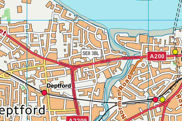 SE8 3BL map - OS VectorMap District (Ordnance Survey) SE8 3BL map - OS VectorMap District (Ordnance Survey)