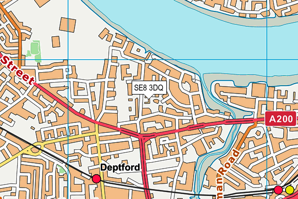 SE8 3DQ map - OS VectorMap District (Ordnance Survey) SE8 3DQ map - OS VectorMap District (Ordnance Survey)