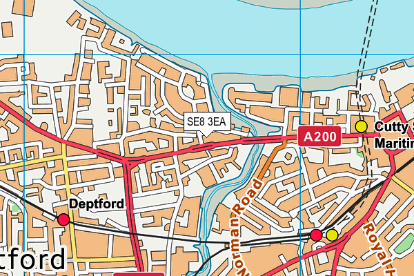 SE8 3EA map - OS VectorMap District (Ordnance Survey) SE8 3EA map - OS VectorMap District (Ordnance Survey)