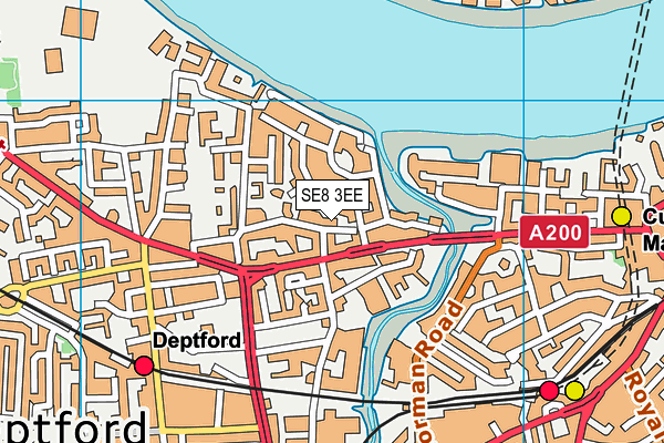 SE8 3EE map - OS VectorMap District (Ordnance Survey) SE8 3EE map - OS VectorMap District (Ordnance Survey)