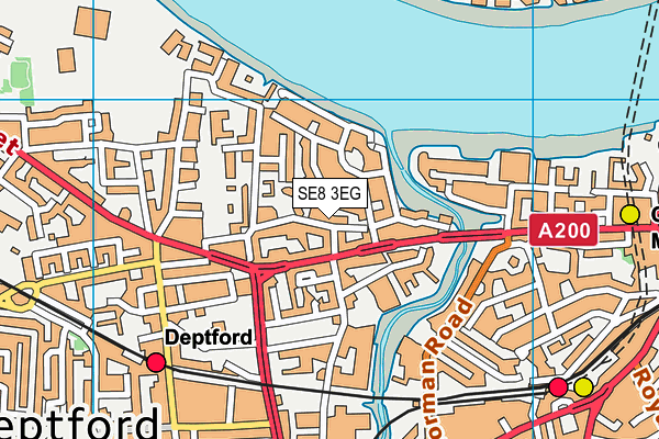SE8 3EG map - OS VectorMap District (Ordnance Survey) SE8 3EG map - OS VectorMap District (Ordnance Survey)