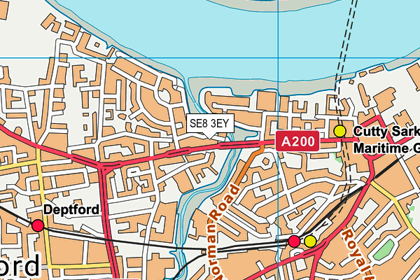 SE8 3EY map - OS VectorMap District (Ordnance Survey) SE8 3EY map - OS VectorMap District (Ordnance Survey)