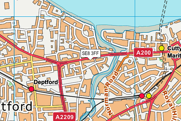 SE8 3FF map - OS VectorMap District (Ordnance Survey) SE8 3FF map - OS VectorMap District (Ordnance Survey)