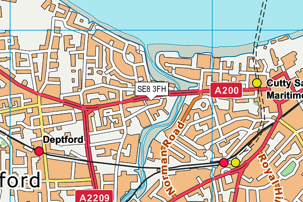 SE8 3FH map - OS VectorMap District (Ordnance Survey) SE8 3FH map - OS VectorMap District (Ordnance Survey)