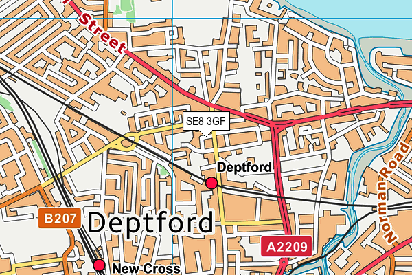 SE8 3GF map - OS VectorMap District (Ordnance Survey) SE8 3GF map - OS VectorMap District (Ordnance Survey)