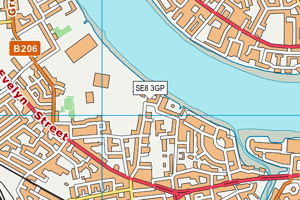 SE8 3GP map - OS VectorMap District (Ordnance Survey) SE8 3GP map - OS VectorMap District (Ordnance Survey)