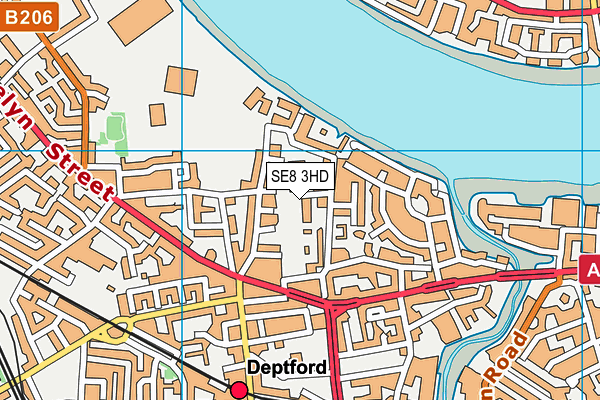 SE8 3HD map - OS VectorMap District (Ordnance Survey) SE8 3HD map - OS VectorMap District (Ordnance Survey)
