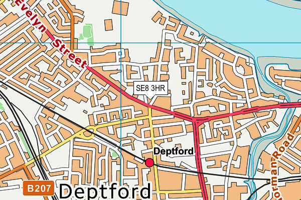 SE8 3HR map - OS VectorMap District (Ordnance Survey) SE8 3HR map - OS VectorMap District (Ordnance Survey)