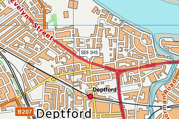 SE8 3HS map - OS VectorMap District (Ordnance Survey) SE8 3HS map - OS VectorMap District (Ordnance Survey)