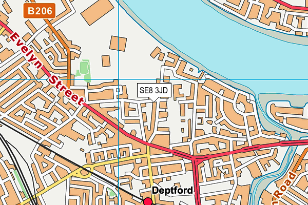 SE8 3JD map - OS VectorMap District (Ordnance Survey) SE8 3JD map - OS VectorMap District (Ordnance Survey)