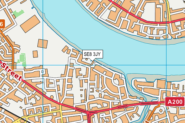 SE8 3JY map - OS VectorMap District (Ordnance Survey) SE8 3JY map - OS VectorMap District (Ordnance Survey)