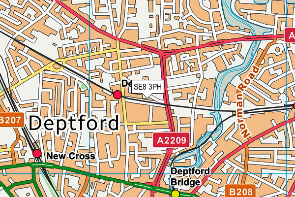 SE8 3PH map - OS VectorMap District (Ordnance Survey) SE8 3PH map - OS VectorMap District (Ordnance Survey)