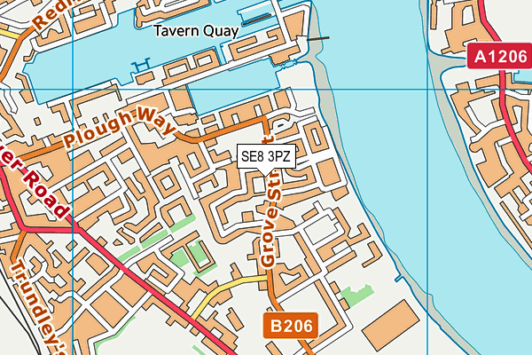 SE8 3PZ map - OS VectorMap District (Ordnance Survey) SE8 3PZ map - OS VectorMap District (Ordnance Survey)