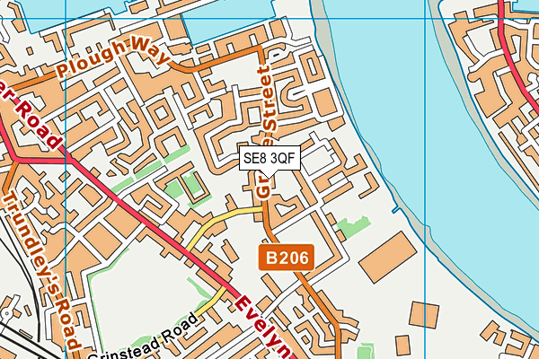 SE8 3QF map - OS VectorMap District (Ordnance Survey) SE8 3QF map - OS VectorMap District (Ordnance Survey)