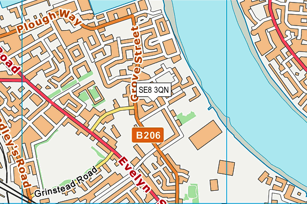 SE8 3QN map - OS VectorMap District (Ordnance Survey) SE8 3QN map - OS VectorMap District (Ordnance Survey)
