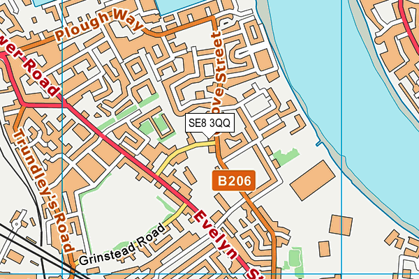 SE8 3QQ map - OS VectorMap District (Ordnance Survey) SE8 3QQ map - OS VectorMap District (Ordnance Survey)