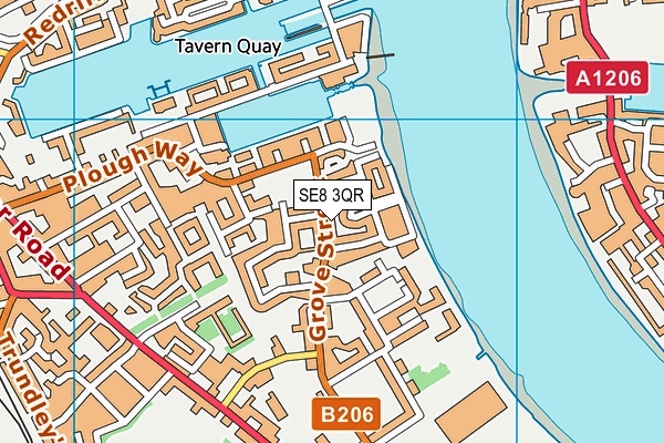 SE8 3QR map - OS VectorMap District (Ordnance Survey) SE8 3QR map - OS VectorMap District (Ordnance Survey)