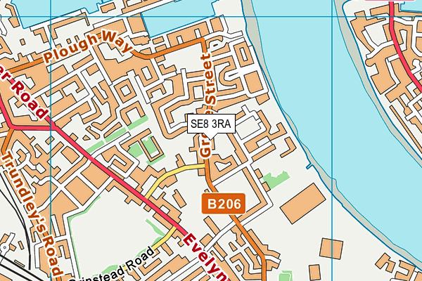 SE8 3RA map - OS VectorMap District (Ordnance Survey) SE8 3RA map - OS VectorMap District (Ordnance Survey)